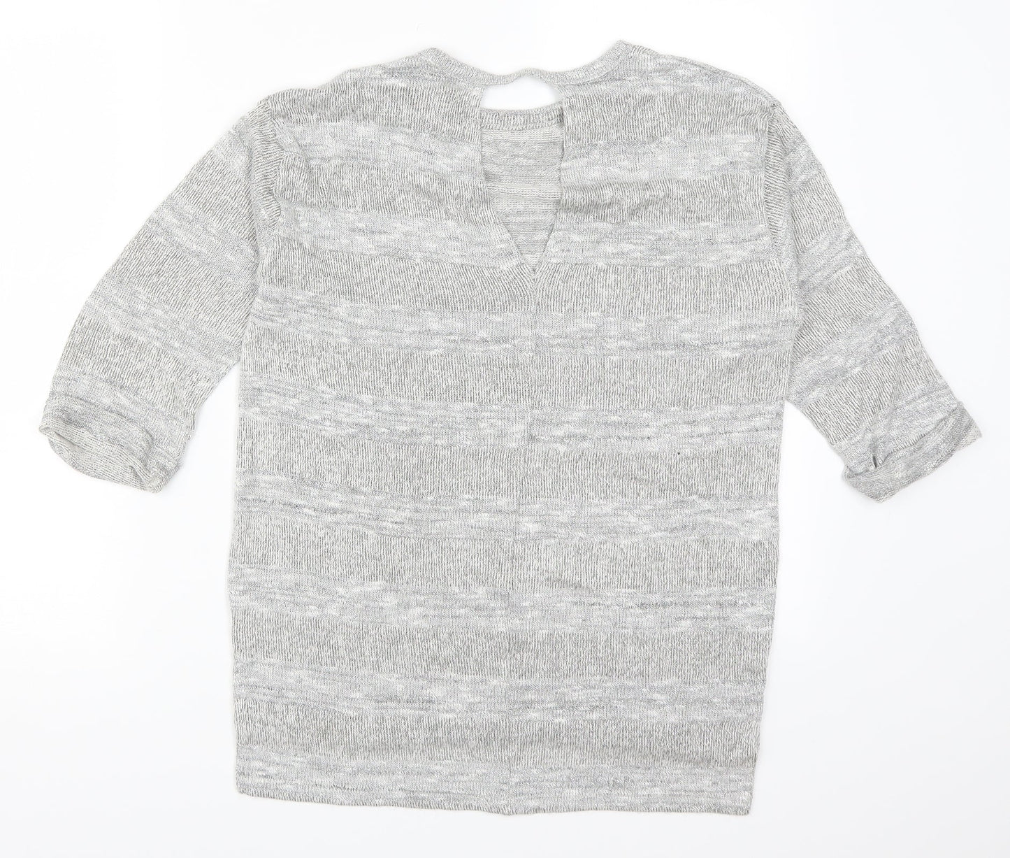Papaya Womens Silver Striped  Pullover Jumper Size S