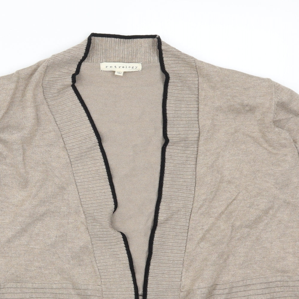 Retrology Womens Brown  Rayon Cardigan Jumper Size S