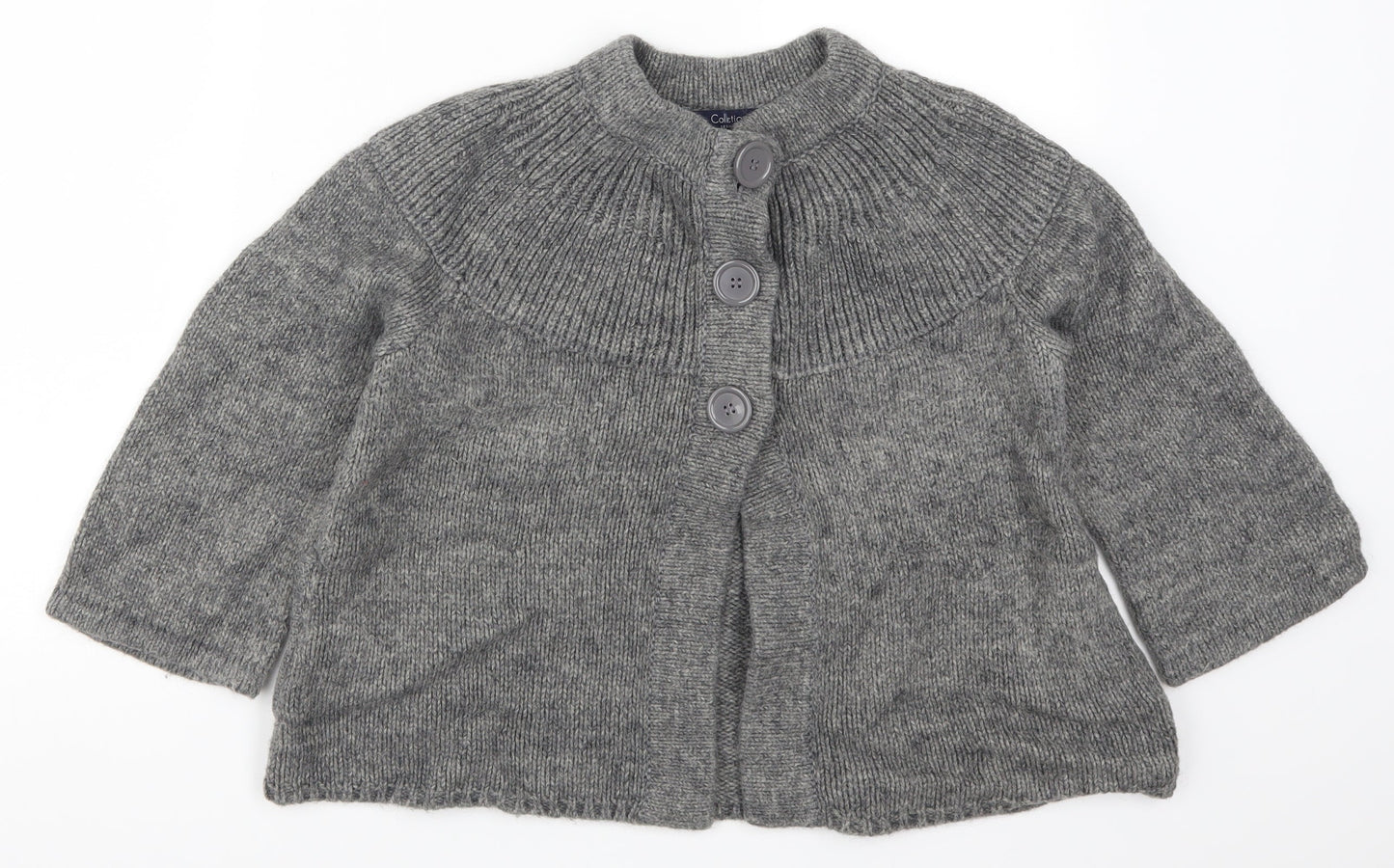 Debenhams Womens Grey  Knit Cardigan Jumper Size 10