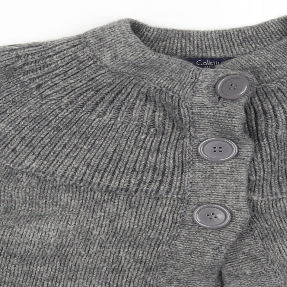 Debenhams Womens Grey  Knit Cardigan Jumper Size 10