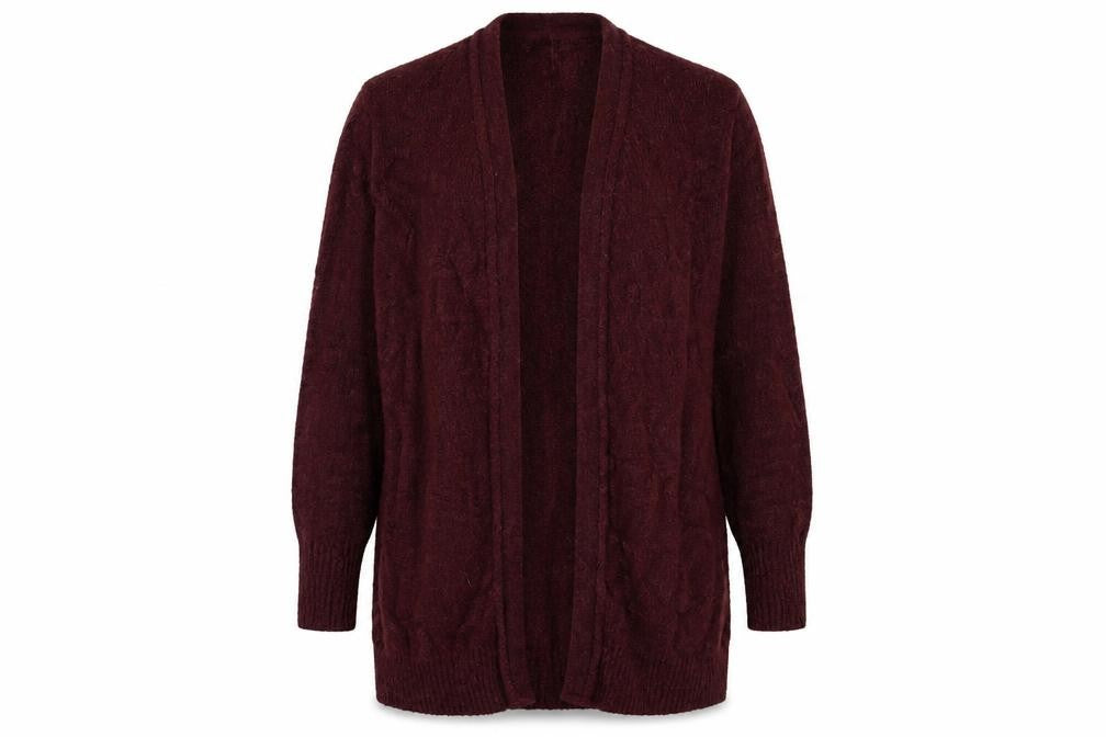 Original Womens Red  Knit Cardigan Jumper Size M