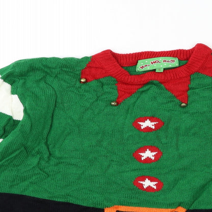 hohoho Mens Grey  Knit Pullover Jumper Size S