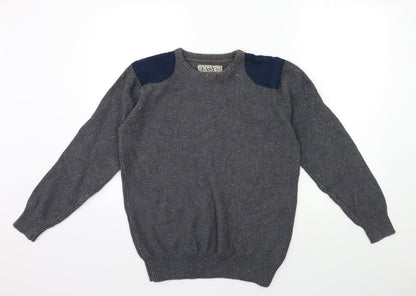Additional front view of Easy men’s grey knit jumper, size M