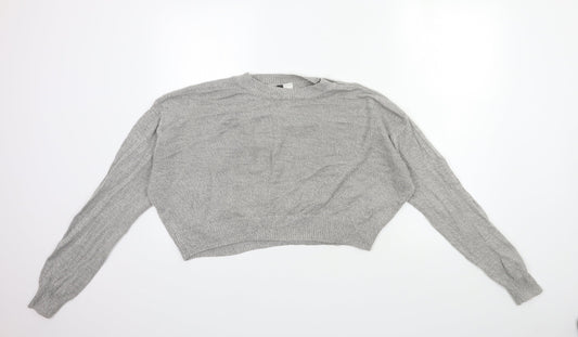 H&M Womens Grey  Knit Pullover Jumper Size S