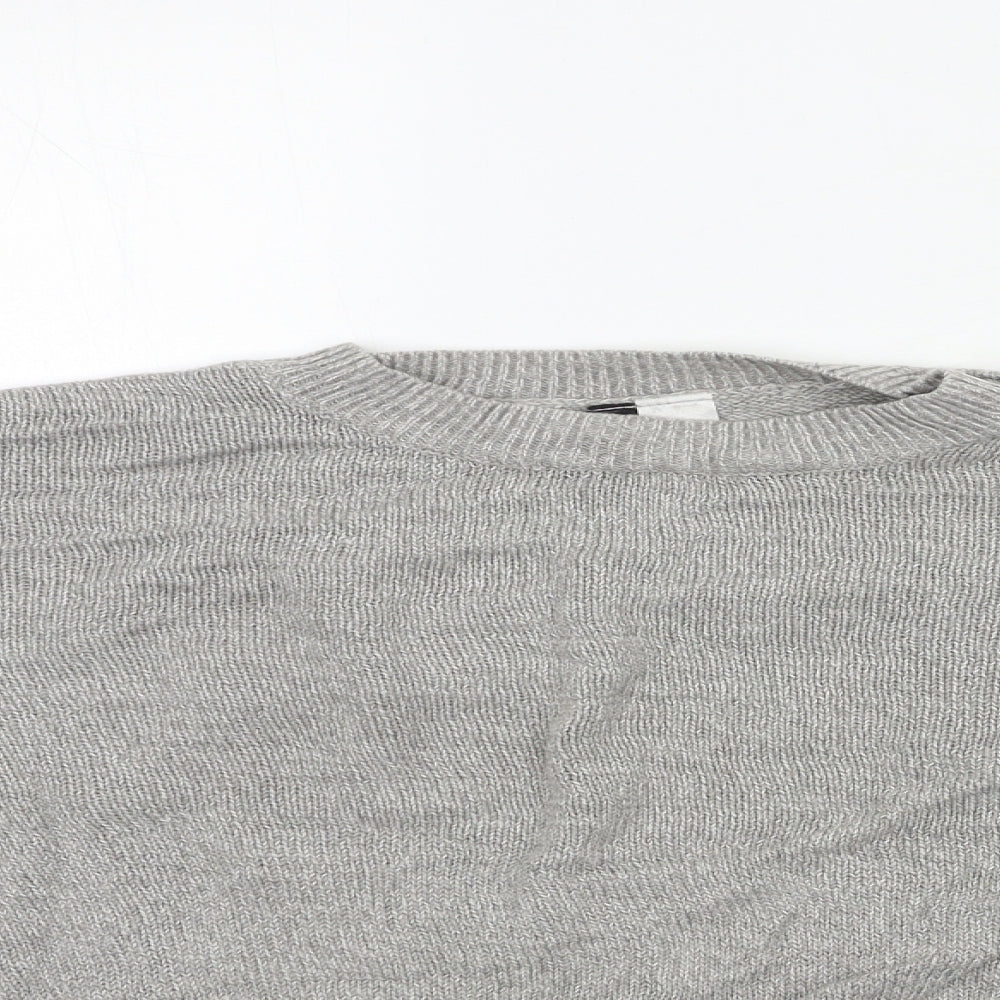 H&M Womens Grey  Knit Pullover Jumper Size S