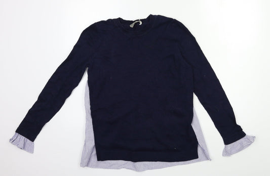 Oasis Womens Blue  Knit Pullover Jumper Size S