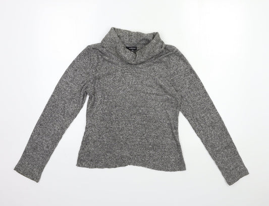 Ambiance Womens Grey  Knit Pullover Jumper Size M