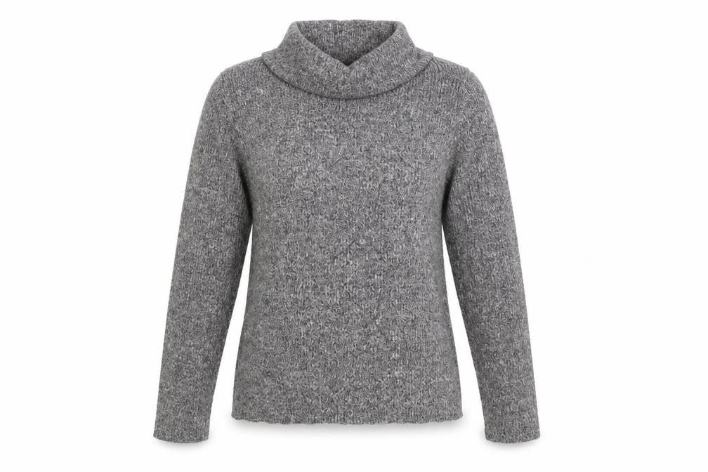 Ambiance Womens Grey  Knit Pullover Jumper Size M
