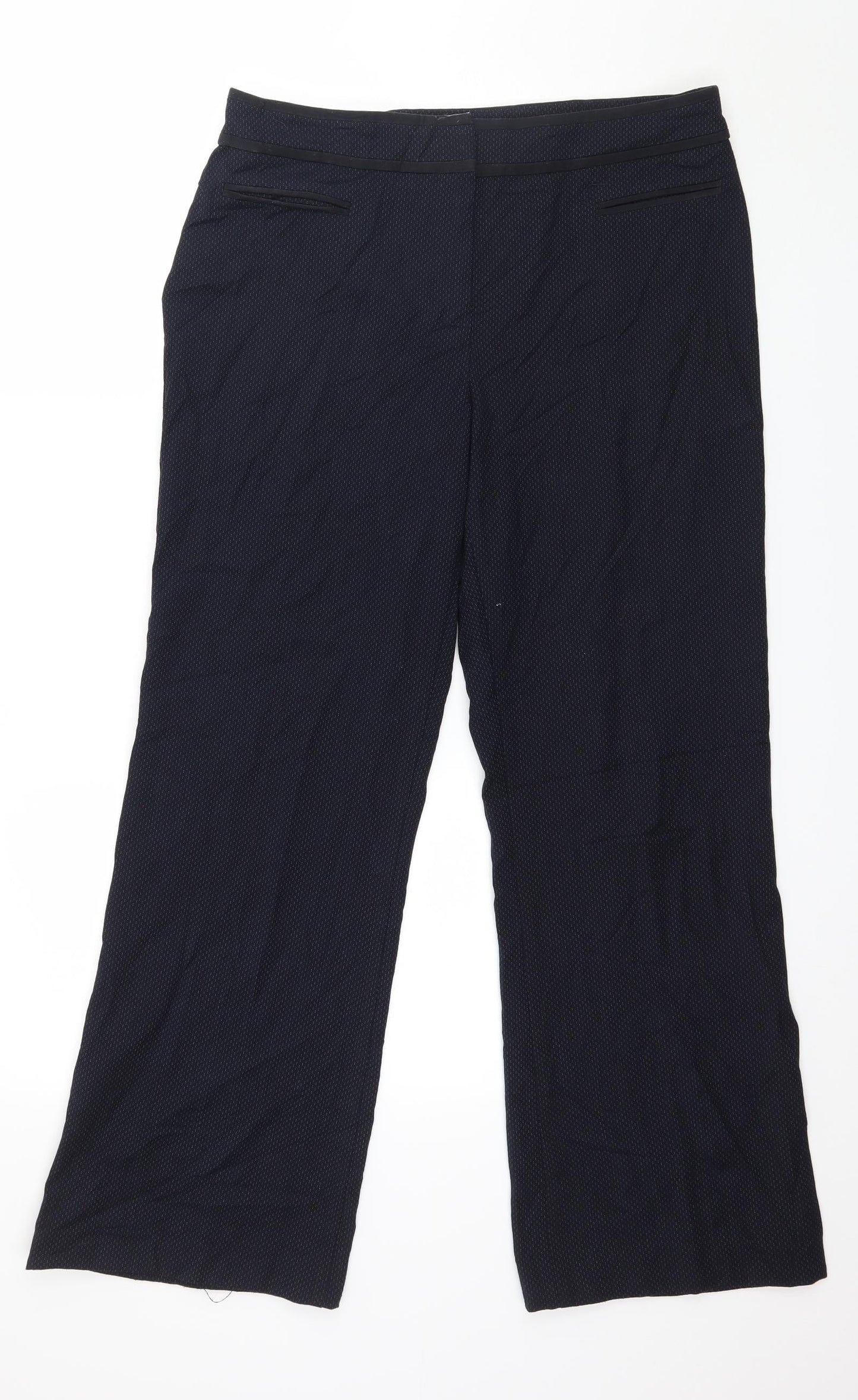 Marks and Spencer Womens Blue   Trousers  Size 14 L28 in