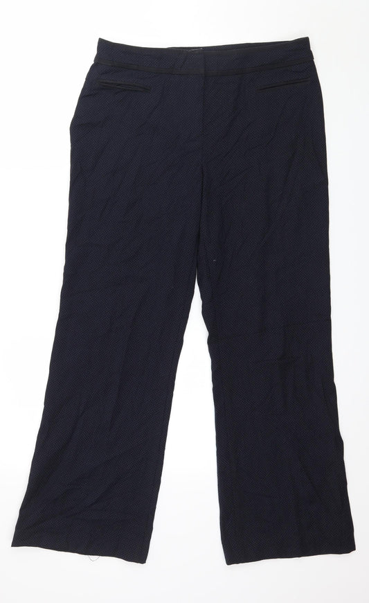 Marks and Spencer Womens Blue   Trousers  Size 14 L28 in