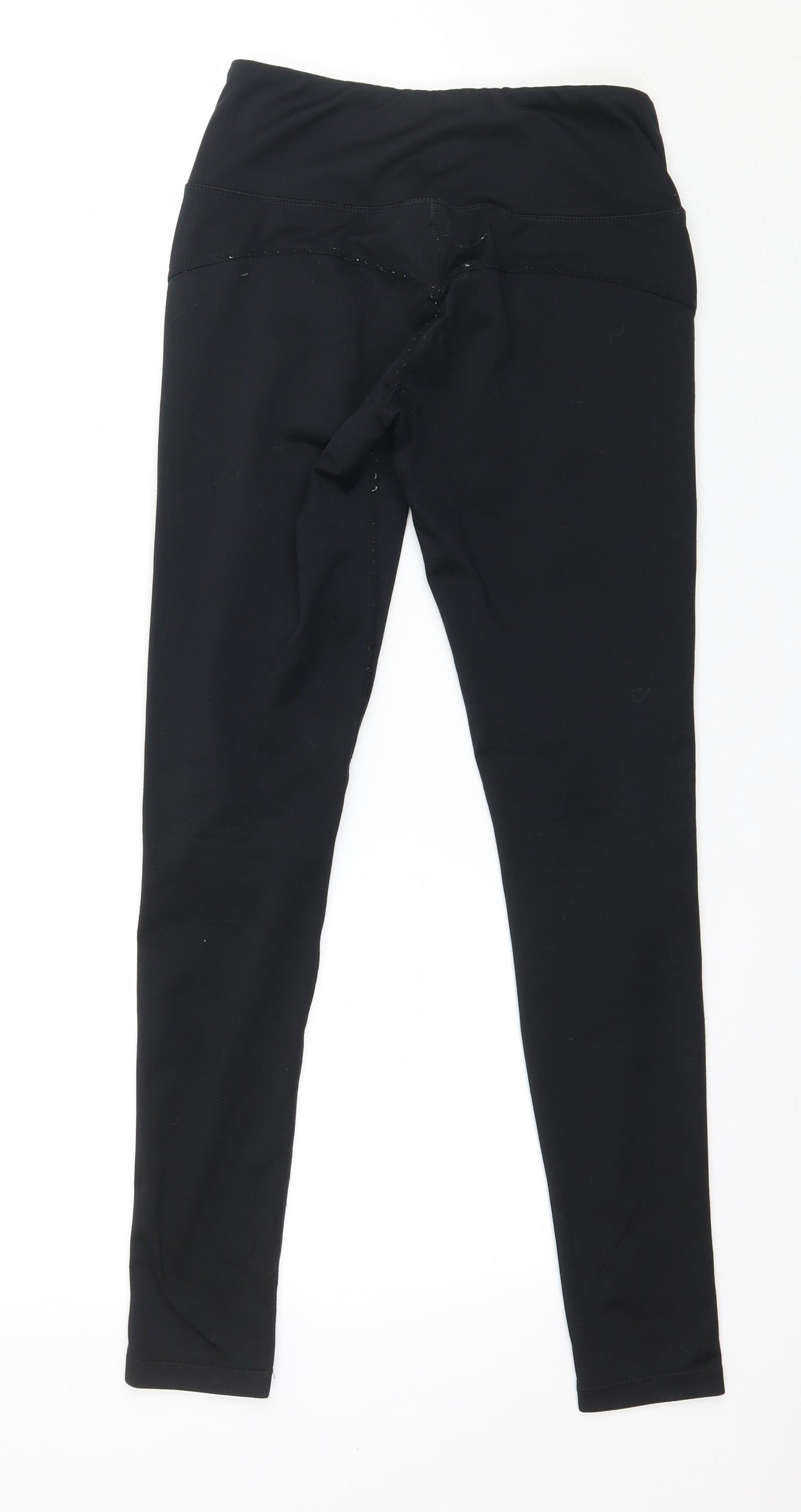 Preworn Womens Black  Jersey Capri Leggings Size 26 in L27 in