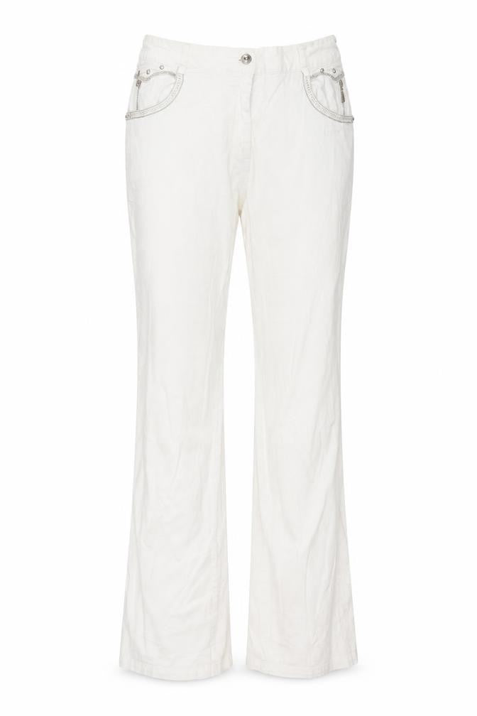 O&S Womens White   Trousers  Size 32 in L27 in