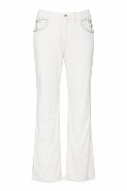 O&S Womens White   Trousers  Size 32 in L27 in