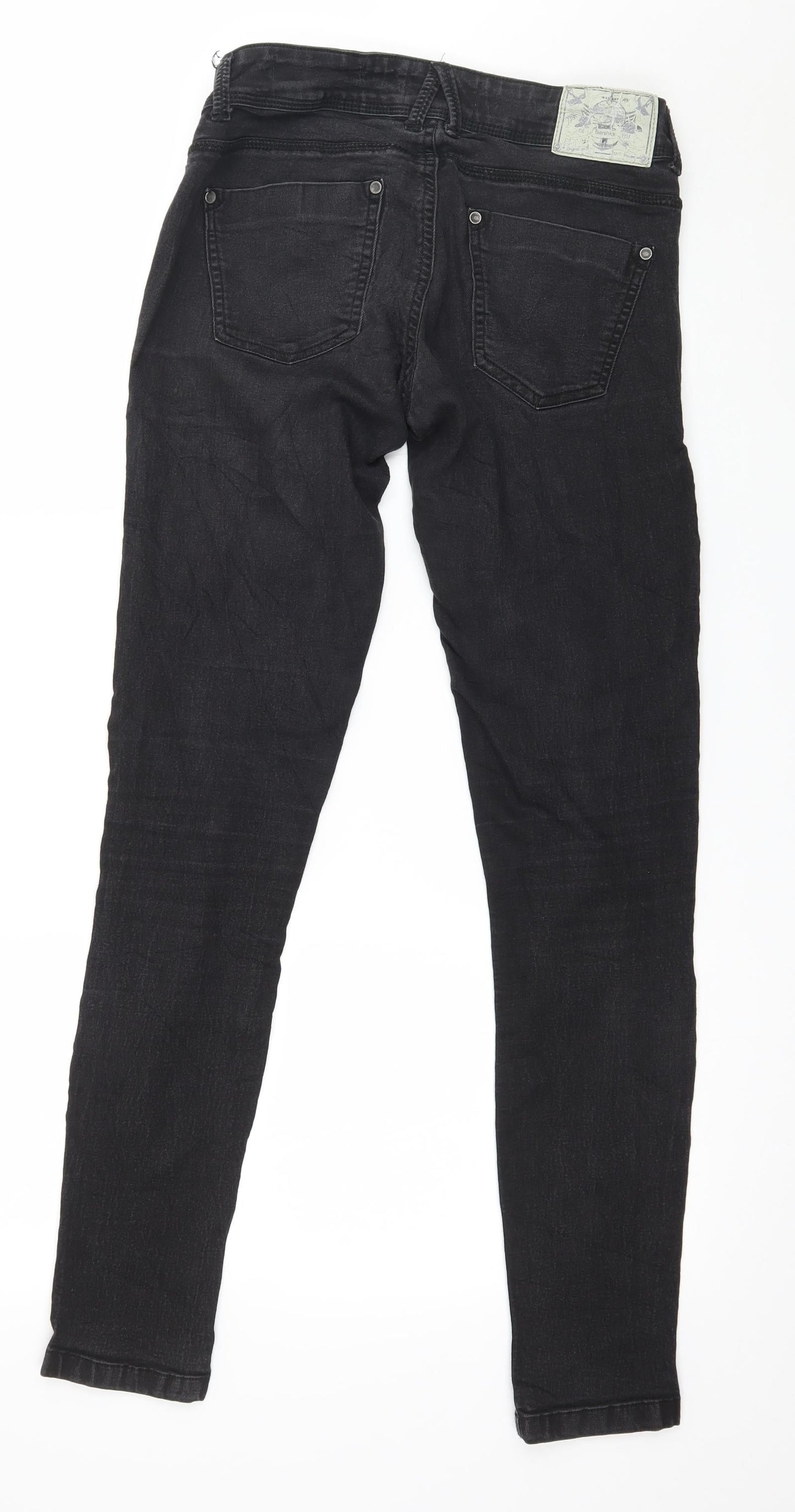 Bershka Womens Grey  Denim Skinny Jeans Size 8 L30 in