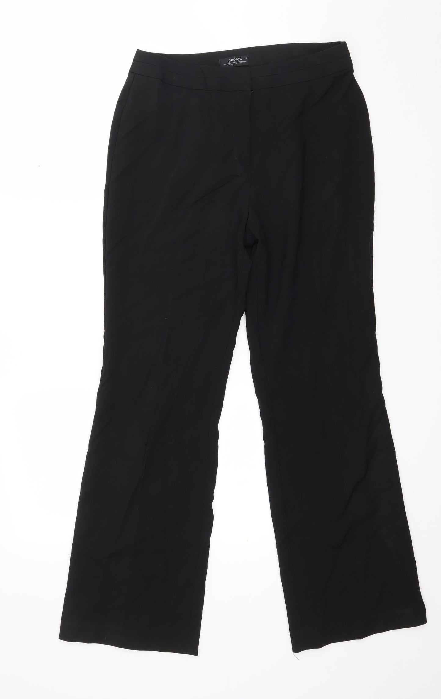 Papaya Womens Black   Trousers  Size 10 L27 in