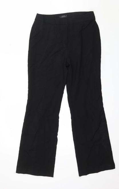 Additional front view of Papaya women’s black trousers, size UK 10, 27-inch leg