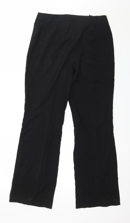 Back view of Papaya women’s black trousers, size UK 10, 27-inch leg