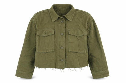 Topshop Womens Green  Denim Jacket  Size S