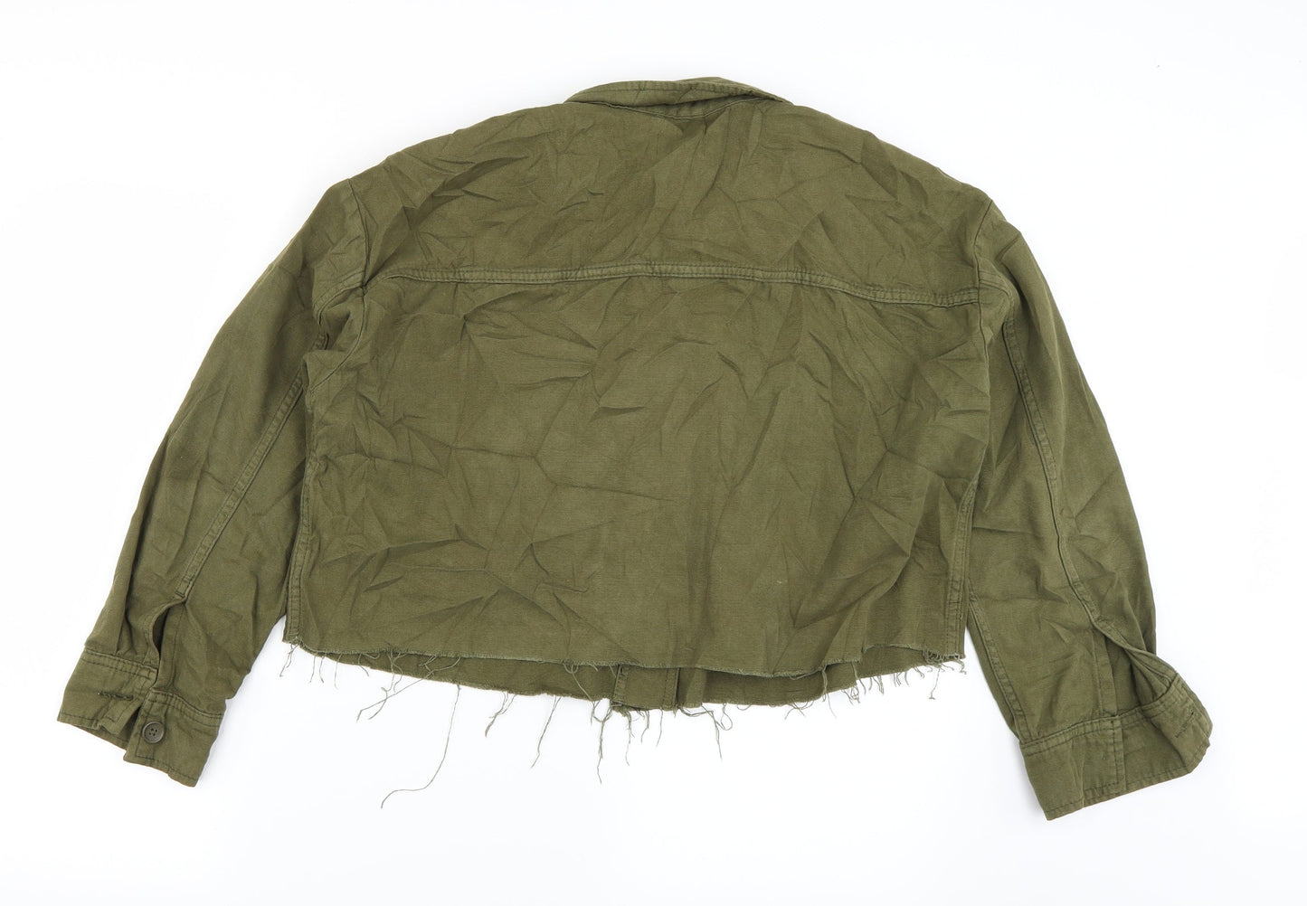 Topshop Womens Green  Denim Jacket  Size S