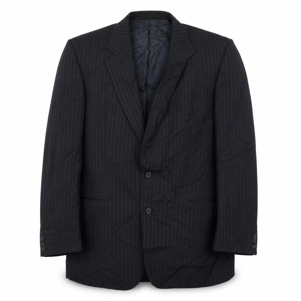 Varteks Mens Black Striped  Jacket Blazer Size 42