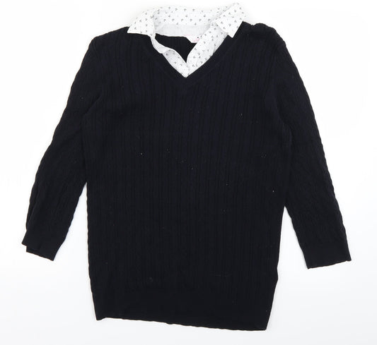 Julipa Womens Blue  Knit Pullover Jumper Size 12