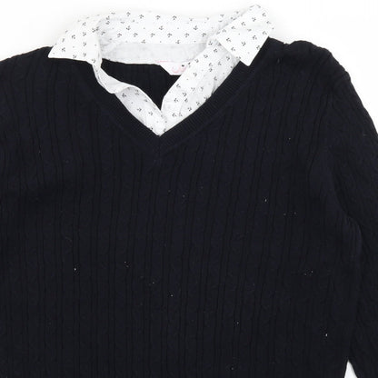 Julipa Womens Blue  Knit Pullover Jumper Size 12