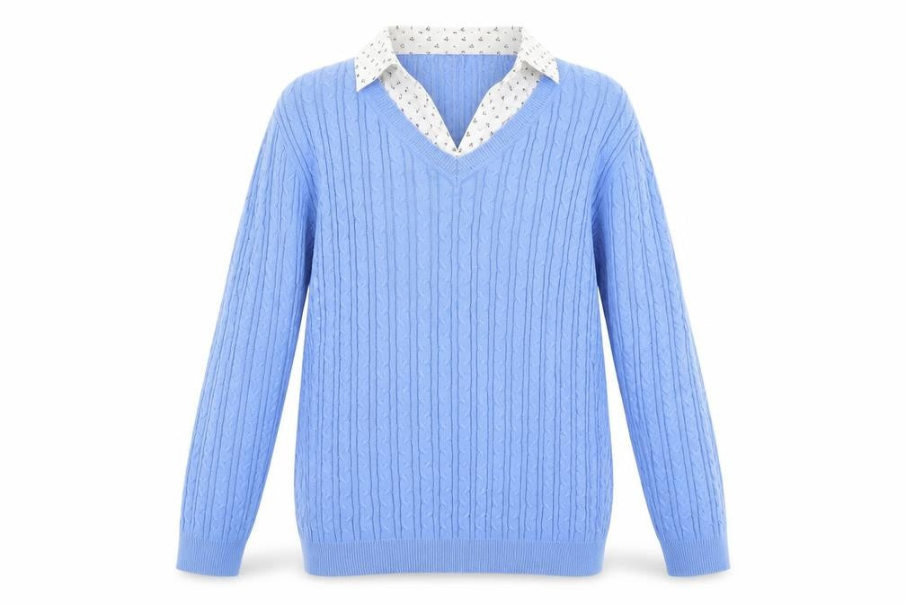 Julipa Womens Blue  Knit Pullover Jumper Size 12