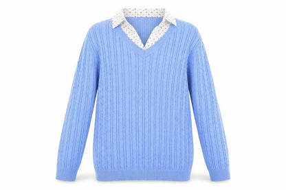 Julipa Womens Blue  Knit Pullover Jumper Size 12