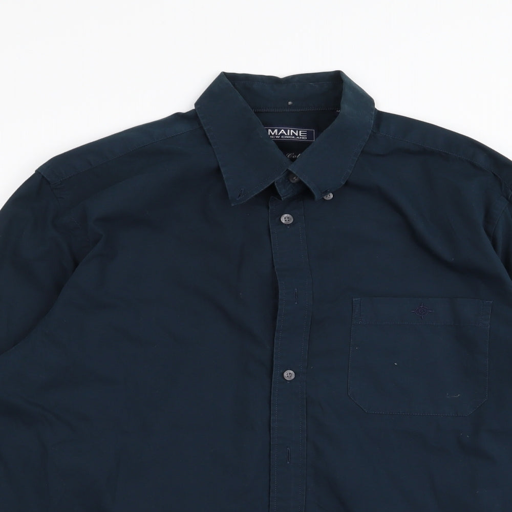 Maine Mens Blue    Button-Up Size M