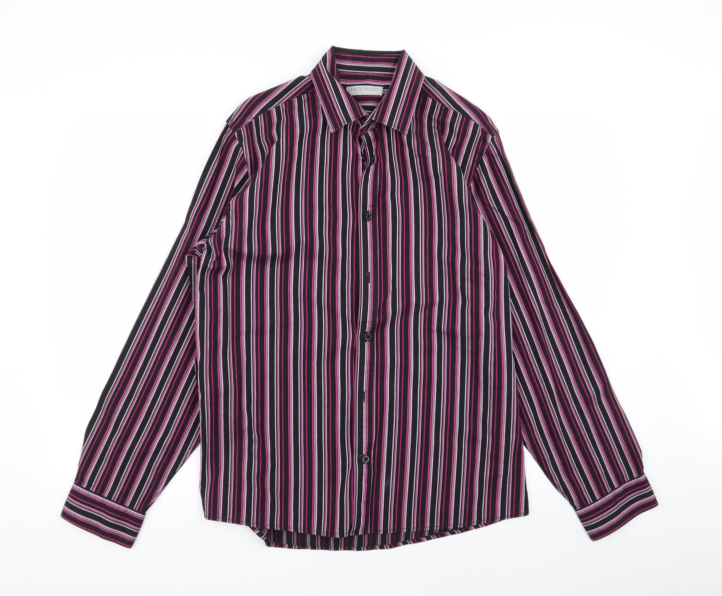 jack reid Mens Multicoloured Striped   Button-Up Size M
