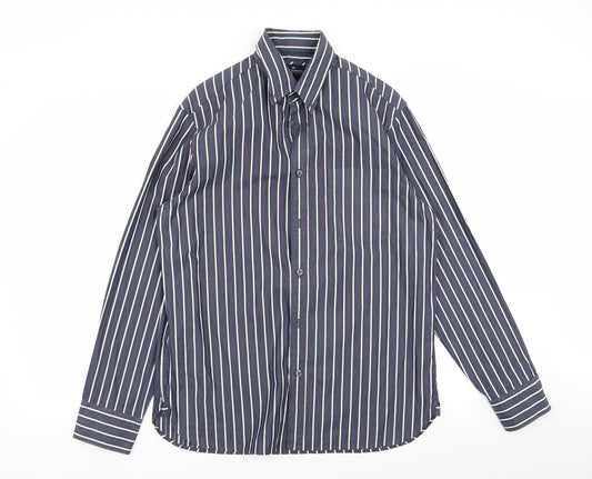Blue Harbour Mens Multicoloured Striped   Button-Up Size M