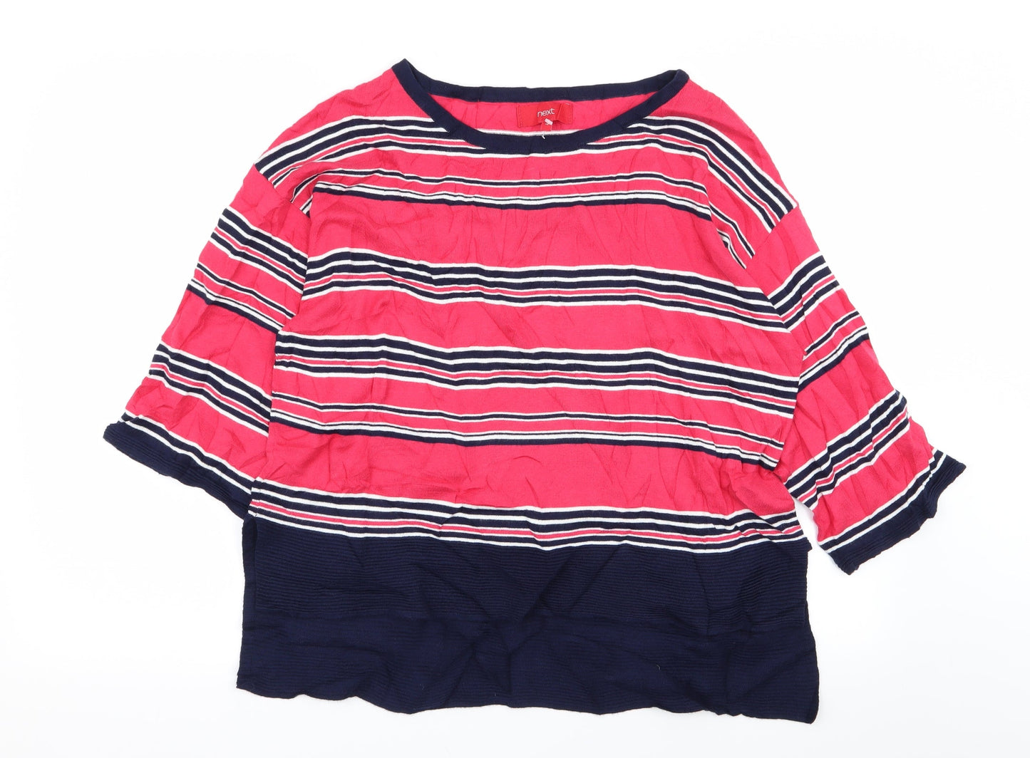 NEXT Womens Multicoloured Striped  Pullover Jumper Size 14
