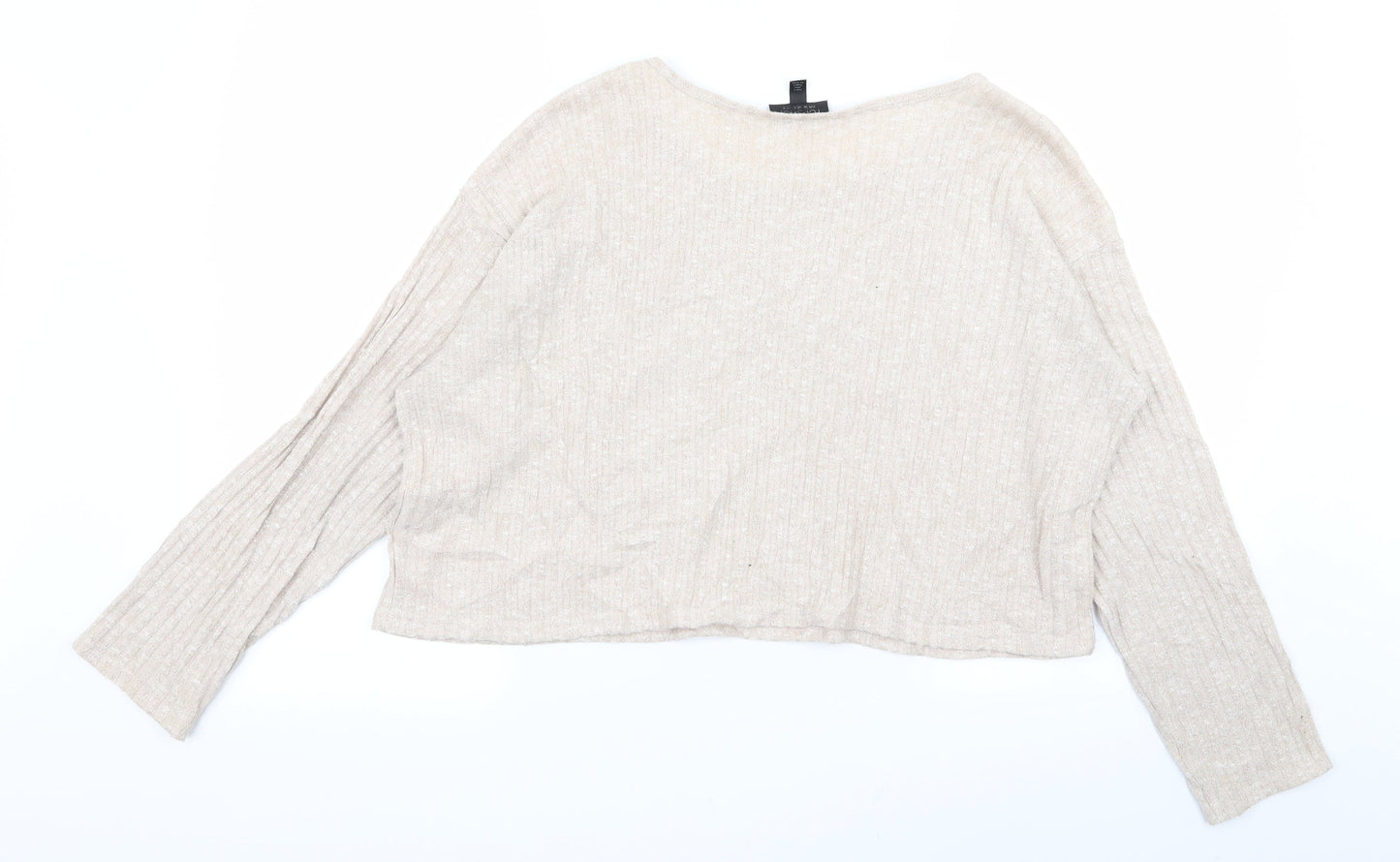 Topshop Womens Beige   Basic T-Shirt Size 8