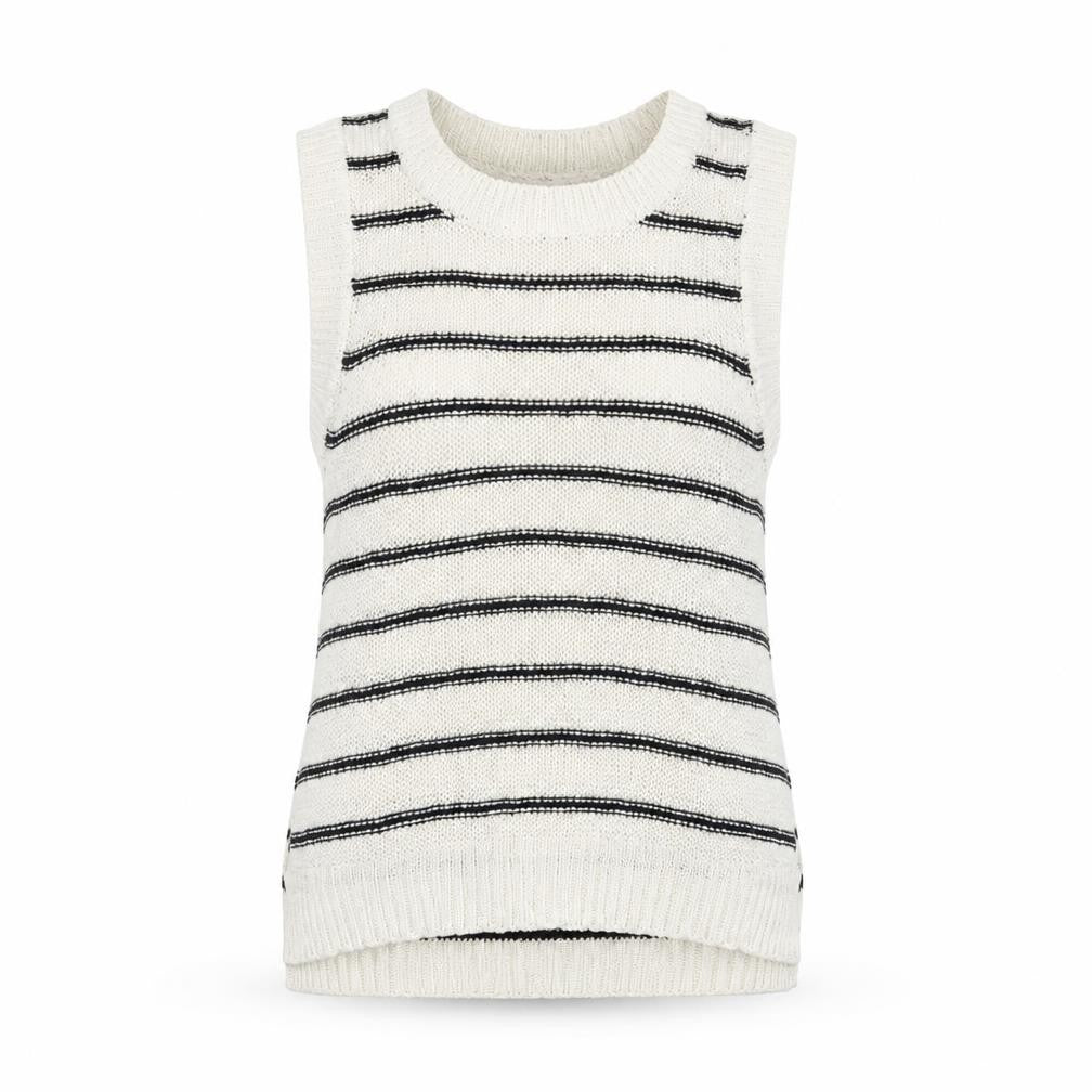 brave sou Womens White Striped  Pullover Jumper Size 12