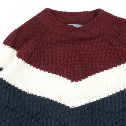 Close-up detail of b.young women’s multicoloured geometric jumper, size M