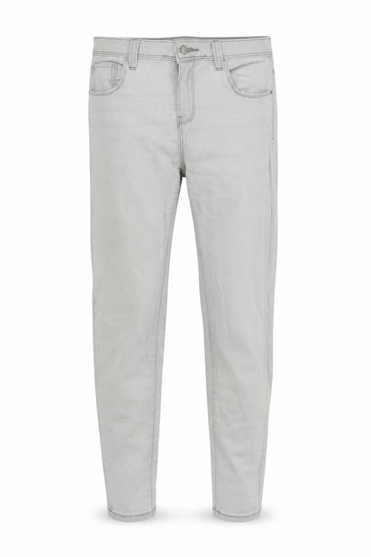 Front view of Denim Co. women’s white denim skinny jeans, size UK 12, 27-inch leg
