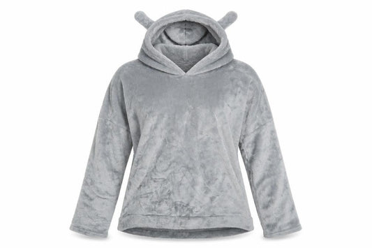 Womens Silver   Pullover Hoodie Size M