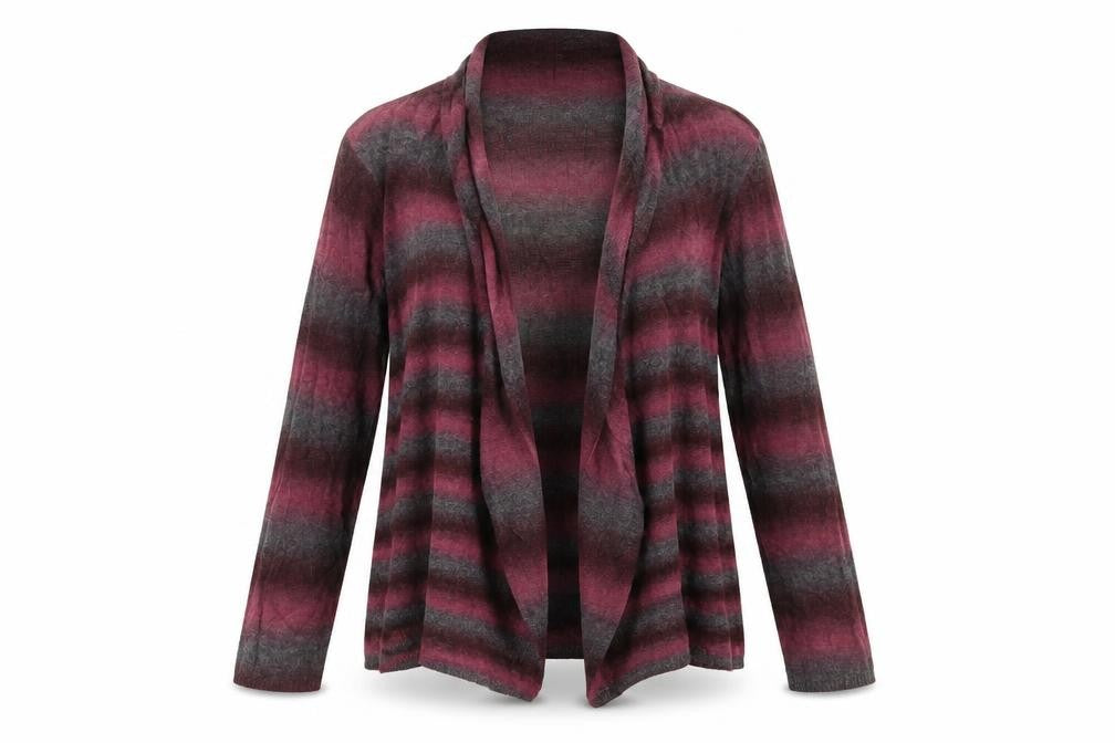 Nina Murati Womens Multicoloured Striped  Cardigan Jumper Size L