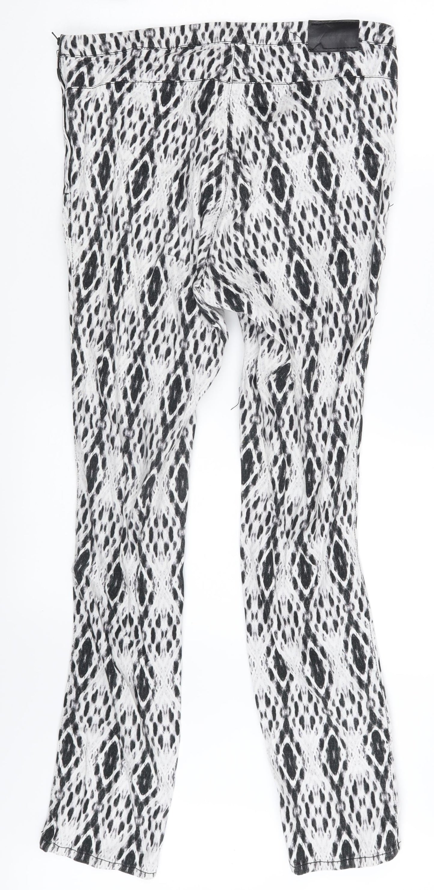 H&M Womens White Argyle/Diamond  Jegging Leggings Size 12 L27 in