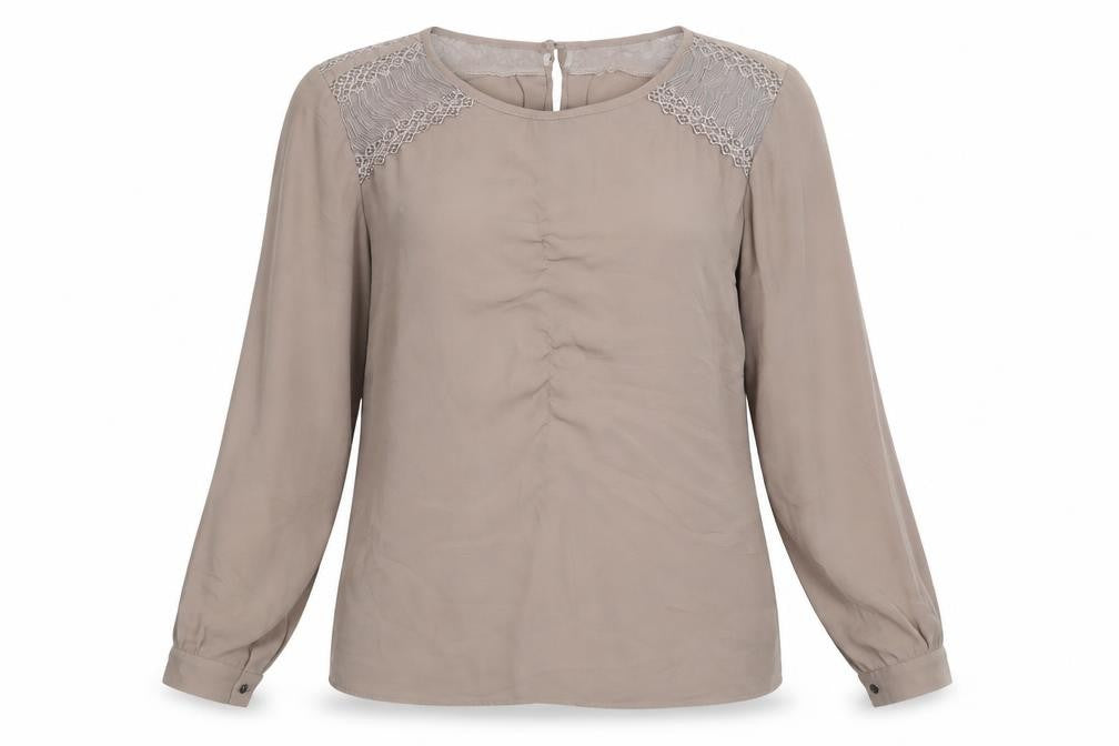 Warehouse Womens Beige   Basic Blouse Size 12