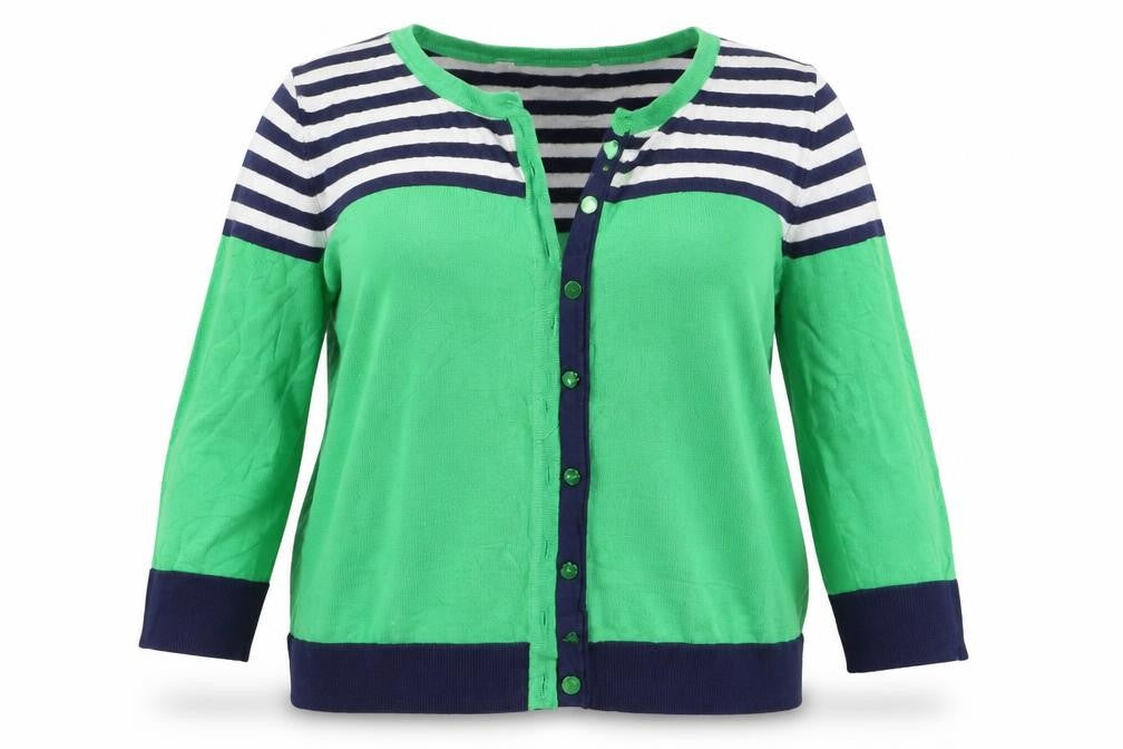 Costco Womens Multicoloured Striped  Cardigan Jumper One Size