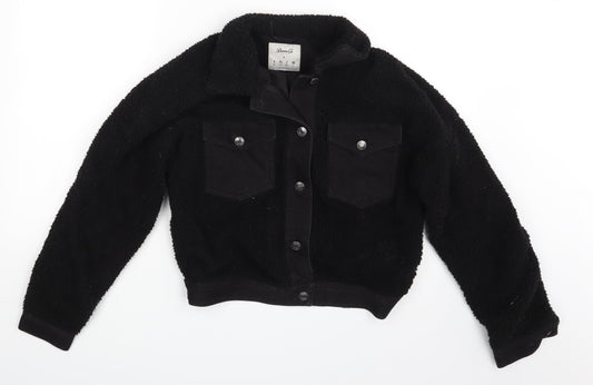 Denim & Co. Womens Black   Jacket Coat Size 6
