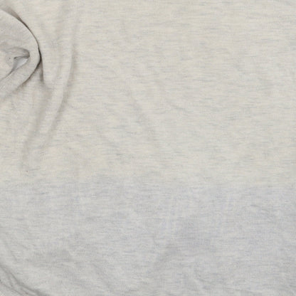 Nicole Womens Ivory Striped  Basic T-Shirt One Size