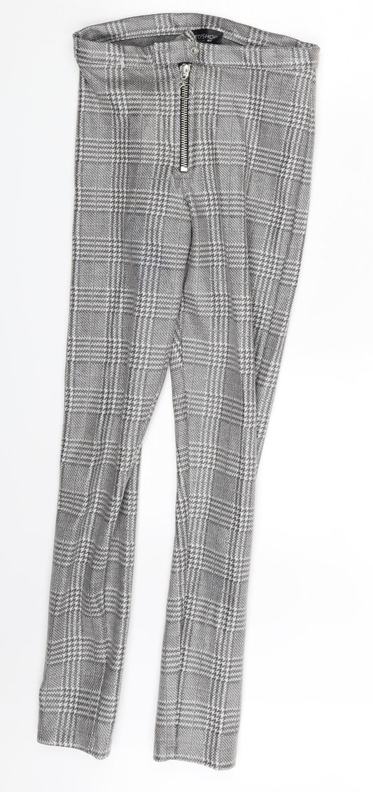 Topshop Womens Grey Geometric  Jegging Leggings Size 6 L25 in