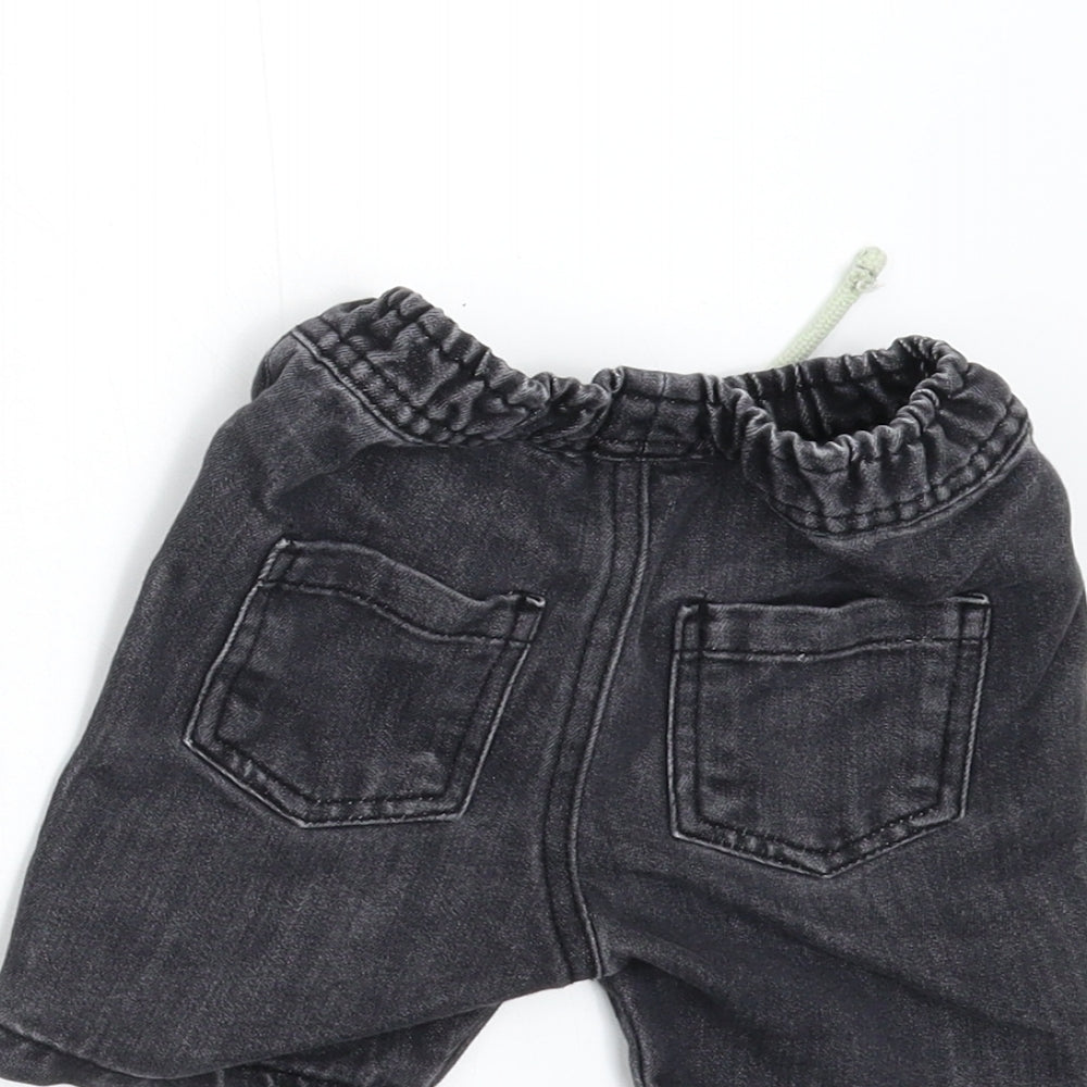 Primark Boys Black  Denim Cropped Jeans Size 12-18 Months