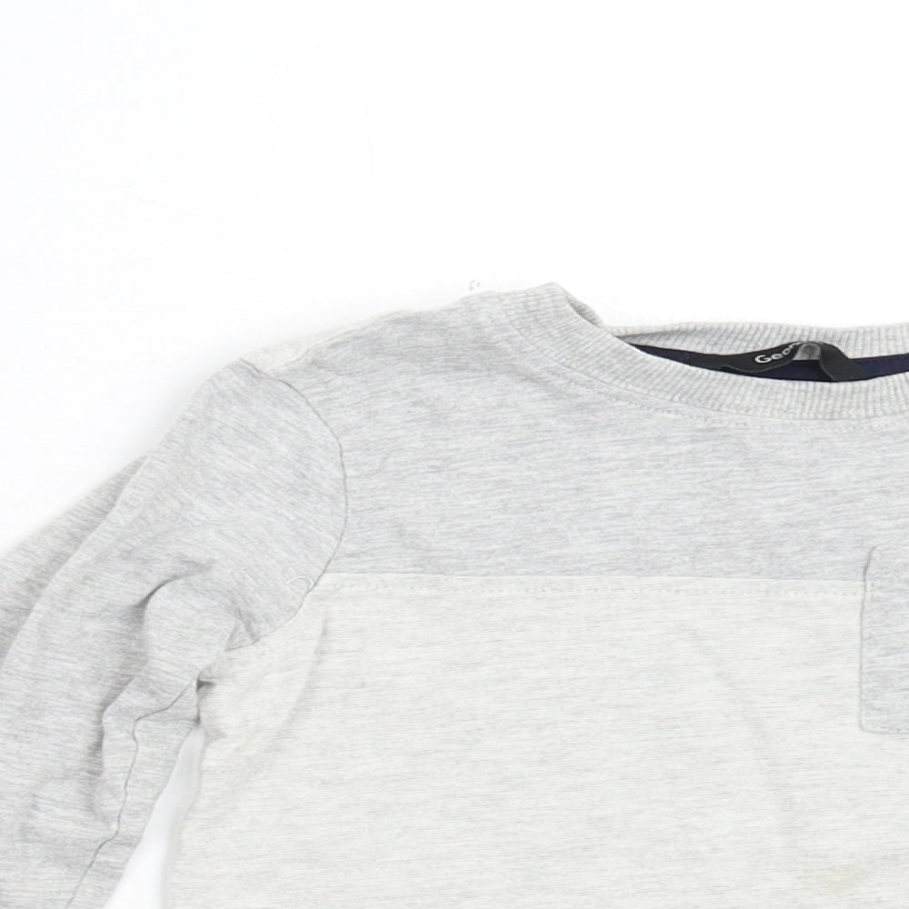 George Boys Grey   Basic T-Shirt Size 2-3 Years