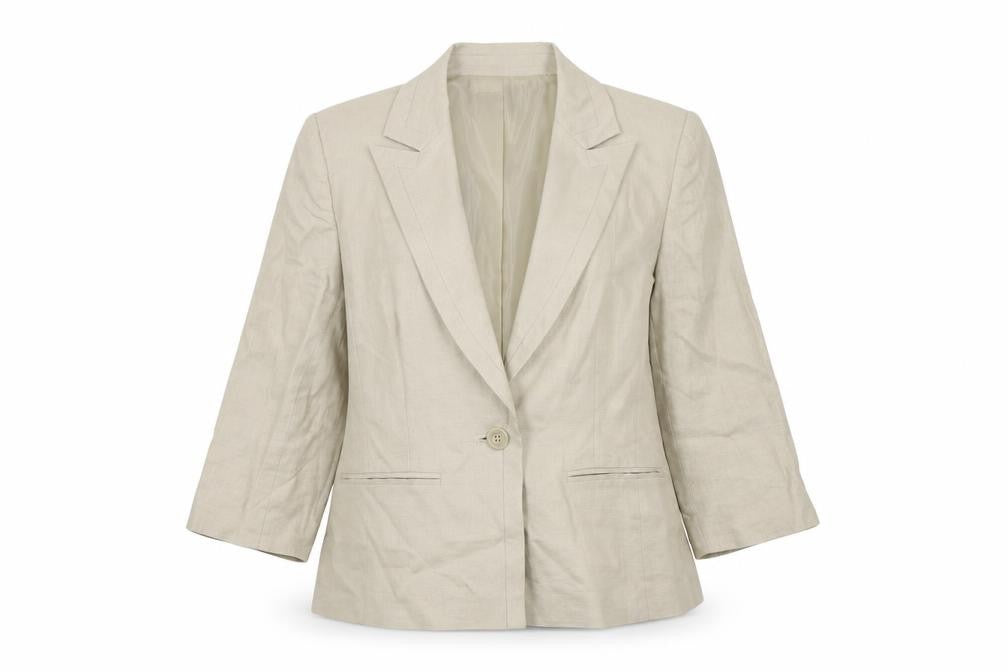 planet Womens Beige Colourblock  Jacket Blazer Size 8