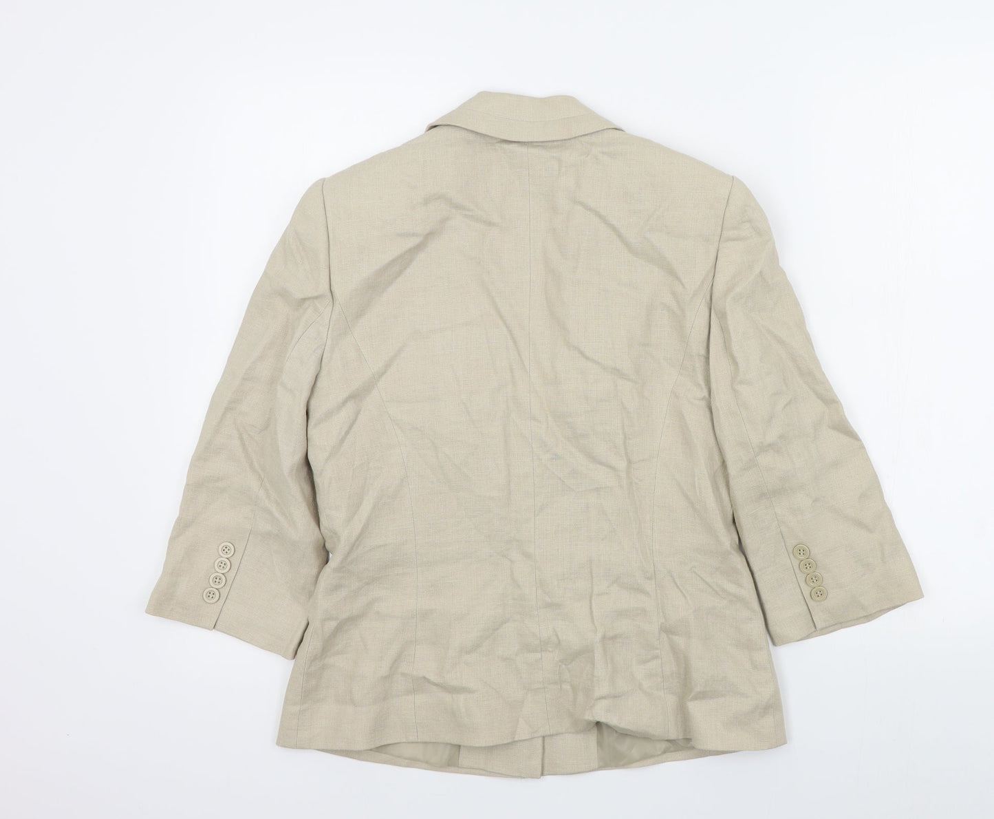 planet Womens Beige Colourblock  Jacket Blazer Size 8