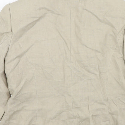 planet Womens Beige Colourblock  Jacket Blazer Size 8