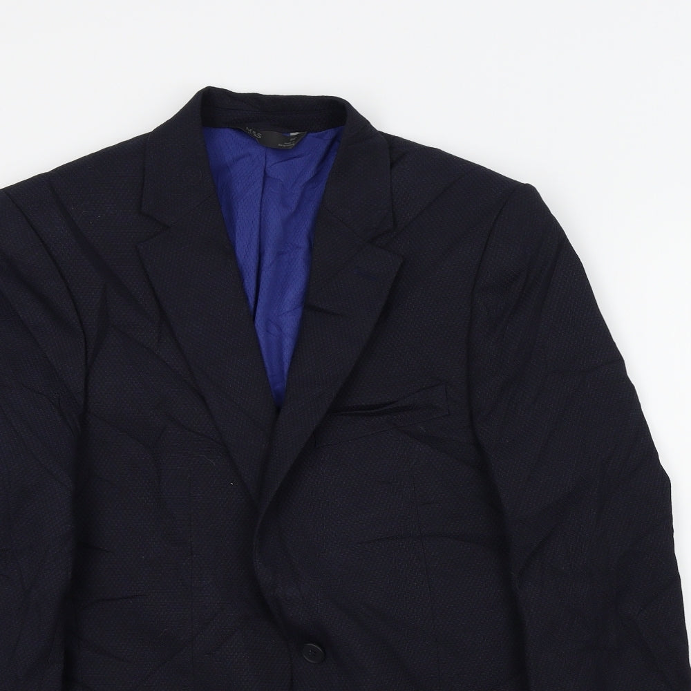 M&S Mens Blue   Jacket Suit Jacket Size 38